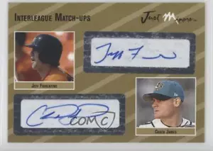 2005 Just Minors Interleague Match-Ups Gold /10 Jeff Fiorentino Chuck James Auto - Picture 1 of 3