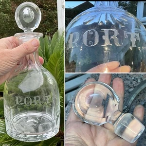 Raro ANTIGUO C1820 Faceta VIDRIO CORTADO Grabado “PUERTO” JARRA OBJETIVO 10.5” - Imagen 1 de 18