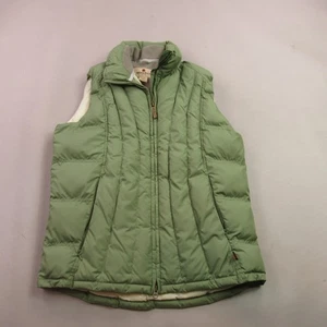Woolrich Vest Womens Medium Puffer Sleeveless Casual Zip Pockets Outdoors Green - Picture 1 of 6