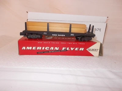 AMERICAN FLYER 24515/928 LUMBER CAR IN ORIGINAL TRANSITION BOX LOT #X-104 - Image 1 of 4