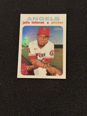 2020 Topps Heritage #THC-516 Julio Teheran White Refractor /71 Angels - Image 1 of 2