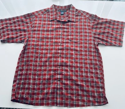 EXOFFICIO Mens Breathable Thin Shirt Large Seersucker Red Plaid - Image 1 of 4