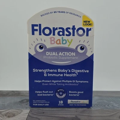 Florastor Baby Suplemento Probiótico Doble Acción 18 Varillas Fortalece la Digestión  Foto 1 de 3