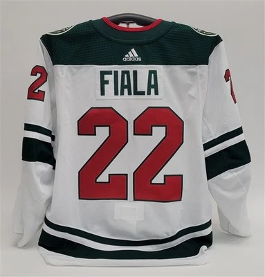 Kevin Fiala 2020-21 Minnesota Wild Game Used Playoffs Jersey w/ Wild LOA - Image 1 of 4