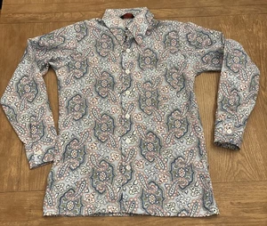 Jaymar Vintage Langarmhemd mit Knopfleiste Medium Paisley 70er Jahre Disco - Bild 1 von 9