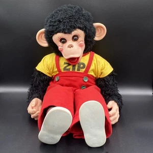 Vintage Zip The Monkey Rubber Face 22" Plush Doll Rushton Co. Zippy Howdy Doody - Picture 1 of 10