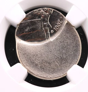 2001-D 5C Jefferson Nickel NGC MS 63 Struck 55% Off Center - Picture 1 of 4