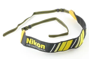 【MINT】 Nikon Professional Camera Strap Black White Yellow SLR DSLR from... - Picture 1 of 8