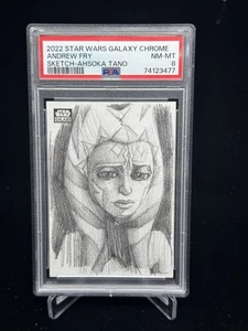 2022 Topps Star Wars Galaxy Chrome Ahsoka Tano Sketch by Andrew Fry PSA 8 1/1 - Picture 1 of 2