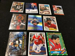 New England Patriots (10) card lot, Wilfork Rookie Card, Brady , Gronk, Hannah - Picture 1 of 2