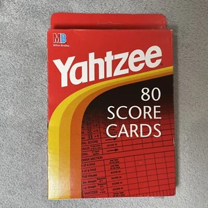 Vintage YAHTZEE Score Cards Pad 80 Count Milton Bradley - NEW Sealed Package - Picture 1 of 5