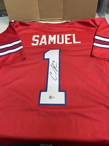 BUFFALO BILLS Curtis Samuel #1 SIGNED RED Home JERSEY BILLS MAFIA Beckett Cert - Picture 1 of 2
