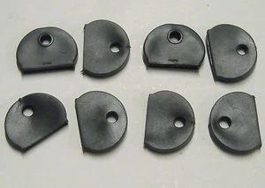 LOT OF EIGHT BLACK COLOR KEY IDENTIFIER CAPS IDENTIFICATION FOR KEYS - Picture 1 of 1