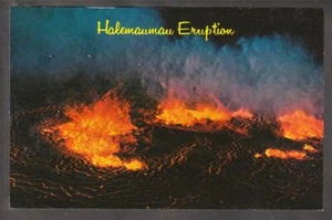 1967 Halemaumau Kilauea Volcano eruption Big Island Hawaii postcard - Picture 1 of 1