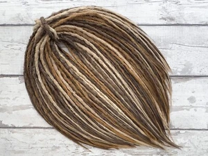 Brązowe blond szydełkowe dredy | Boho Festival Hair | SE DE Locs Burning Man - Zdjęcie 1 z 11
