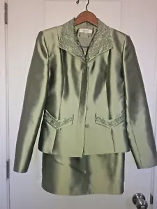 Bigio Collection, Silk Blend, Olive Dress Size 4 - Picture 1 of 10