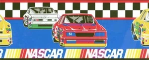 4 ROLLS* VILLAGE BRAND NASCAR RACE CARS WALLPAPER BORDER RACING THEME - Picture 1 of 1