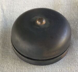Antique sonnette manuelle en laiton - cloche de porte manivelle mécanique