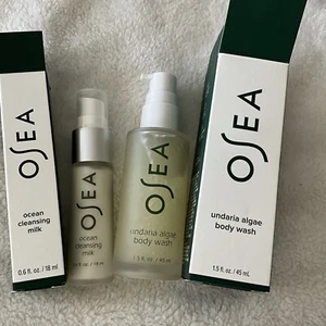 Osea Undaria Algen Duschgel 1,5 Oz. & Ozeanmilch Reiniger 0,6 Unzen Reisegröße Pumpe - Bild 1 von 11