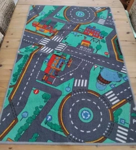 Spiele Teppich 120 cm × 80 cm Kinder Zimmer Straßenteppich - Bild 1 von 2