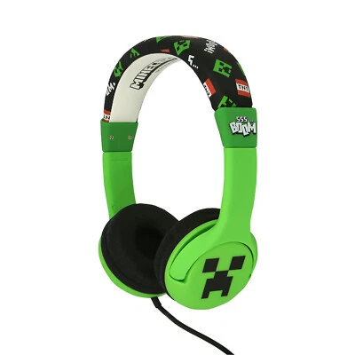 OTL Technologies Minecraft Creeper Kids Wired Headphones in Green MC1229 - Image 1 of 4