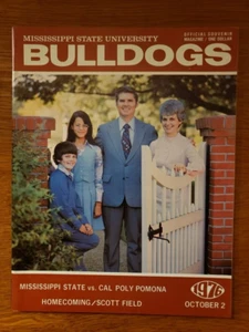 1976 Mississippi State Bulldogs vs. Cal Poly Pomona Football Game Program NM - Picture 1 of 2