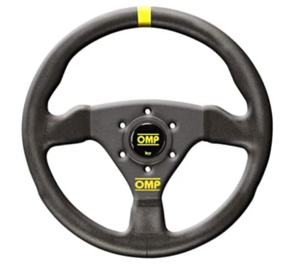 Volante OMP Racing Trecento - Cuero Gamuza Pequeño (Negro) OD0-1975-071 Foto 1 de 3