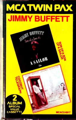 JIMMY BUFFETT - Son of a Sailor / Coconut Telegraph - 2 ON 1 CASSETTE TAPE 1982 - Image 1 of 3