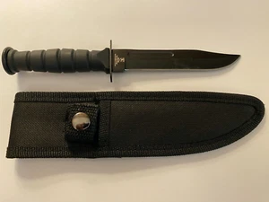 BK 2408 Utility Knife Black Stainless Steel With Sheath Belt USED - Picture 1 of 4