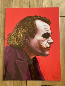 DC Batman EL BROMISTA Retrato Giclee Impresión Mike Mitchell AP Heath Ledger - Imagen 1 de 2