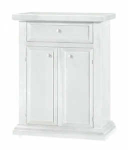 Multi-Use Sideboard 2 Doors 1 Drawer White Matte Arte Povera - Picture 1 of 3