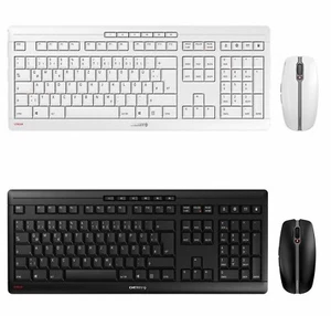 Cherry STREAM DESKTOP Tastatur Maus Set leise ergonomisch USB Wireless Büro Funk - Bild 1 von 15