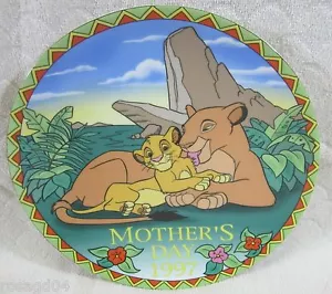 1997 Mother's Day Plate Disney Lion King Simba "A Mother's Love" By Grolier USA - Picture 1 of 12