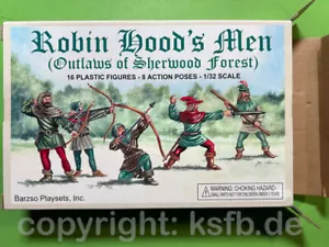 1/32 Barzso 007R Mittelalter Robin Hood Figuren Bogenschützen Sherwood Forest - Bild 1 von 3