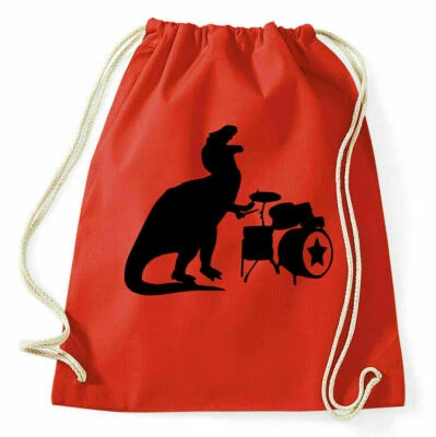 Dino Drummer Sac De Sport T-Rex Batteur Sac À Dos Batterie - Photo 1/3