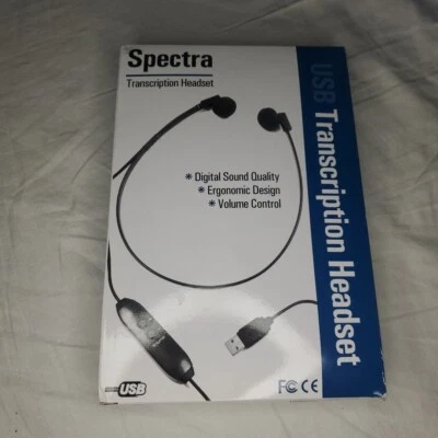 Spectra SP-USB USB Transcription Headset with Volume Control - Image 1 of 3