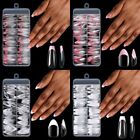 Natural French Manicure Nail Tips with Different Sizes Nail Art Kit for Women