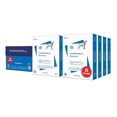 Hammermill Business Copy Paper, 20lb, 92 Bright, 8.5 x 11", 8 Ream Case - Image 1 of 4