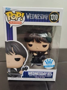 IN HAND Funko Pop Wednesday Addams With Cello Shop Exclusive New Jenna Ortega - Picture 1 of 7