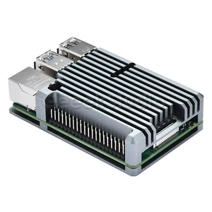 For Raspberry Pi 4B Protect Box CNC Armor Aluminum Alloy Cooling Case  - Picture 1 of 12