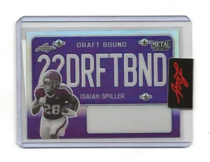 2022 Leaf Metal Draft ISAIAH SPILLER Unsigned Proof CHARGERS RC # 1/1 - Imagen 1 de 2