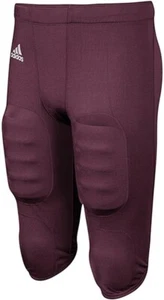 adidas Boys Press Coverage Football Pant Maroon/White Youth Small New - Picture 1 of 5