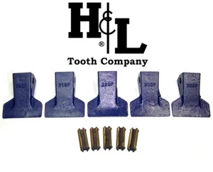 230CF Flare Wide H&L Tooth Co. Bucket Teeth (5 Pack)+ 23FP Flexpins® 23 230 230F - Picture 1 of 6