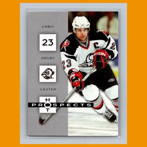 Tarjeta de hockey Chris Drury #12 2005 Fleer Hot Prospects Buffalo Sabres NHL CASI NUEVA - Imagen 1 de 3