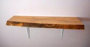 24" by 6" wide Live Edge Wood Shelf Shelve Pine Coastal Big Sur Santa Cruz L@@k - Picture 1 of 8