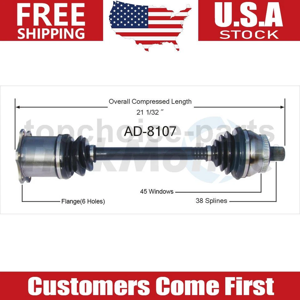 OE Front Left CV Axle For Audi Allroad Quattro 2.7L Automatic Trans 2001-2005 - Imagem 1 de 1