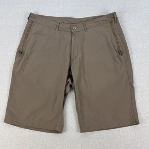 Clothing Arts Shorts Mens 34 Beige 12" Inseam P^cubed Pick-Pocket Proof Travel - Picture 1 of 14