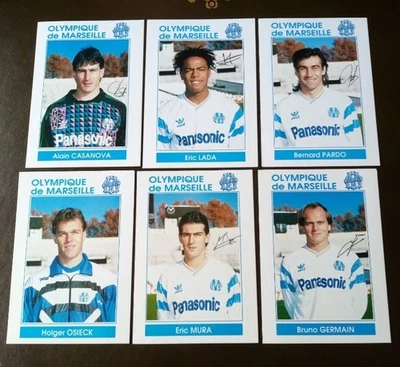 Lot 6 Cartes Postale Olympique De Marseille OM 1990-1991 - Photo 1/2