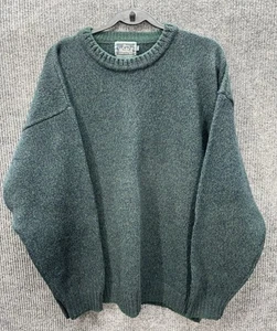 Vintage Woolrich Wool Blend Sweater Mens 2XL Green Pullover Handframed Dartmouth - Picture 1 of 8