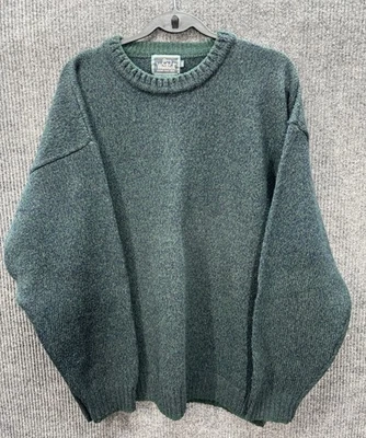 Vintage Woolrich Wool Blend Sweater Mens 2XL Green Pullover Handframed Dartmouth - Image 1 of 4